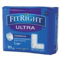 Medline FitRight Ultra Protective Underwear, Large, 40" to 56" Waist, PK80 FIT23505A